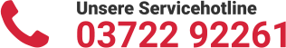 Unsere Servicehotline 03722 92261