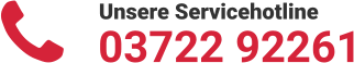 Unsere Servicehotline 03722 92261