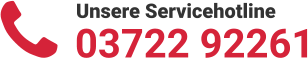Unsere Servicehotline 03722 92261